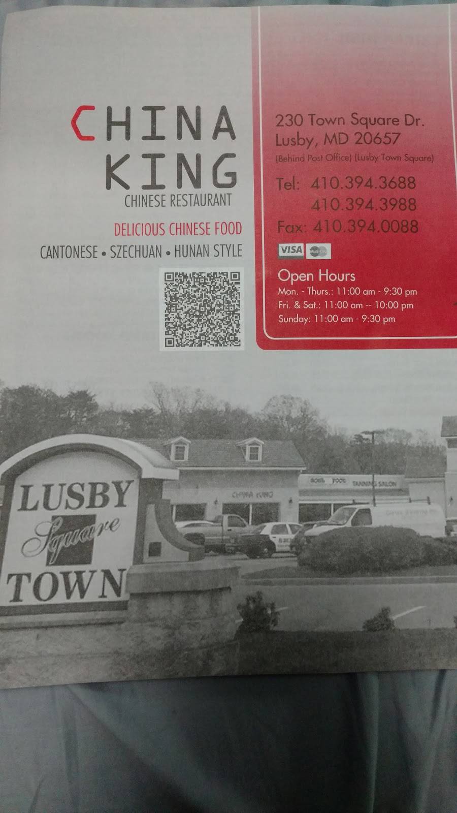 China King | restaurant | 230 Town Square Dr, Lusby, MD 20657, USA | 4103943688 OR +1 410-394-3688