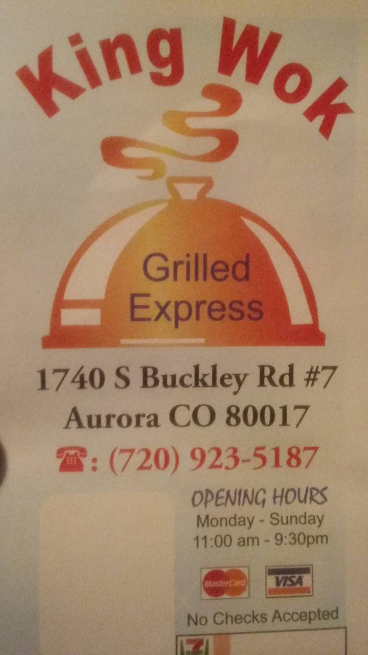 King Wok Express | restaurant | 1740 S Buckley Rd, Aurora, CO 80017, USA | 7209235187 OR +1 720-923-5187