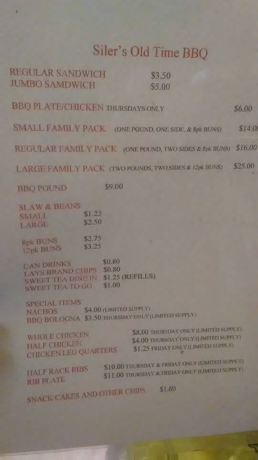 Silers Old Time BBQ | restaurant | 6060 TN-100, Henderson, TN 38340, USA | 7319892242 OR +1 731-989-2242