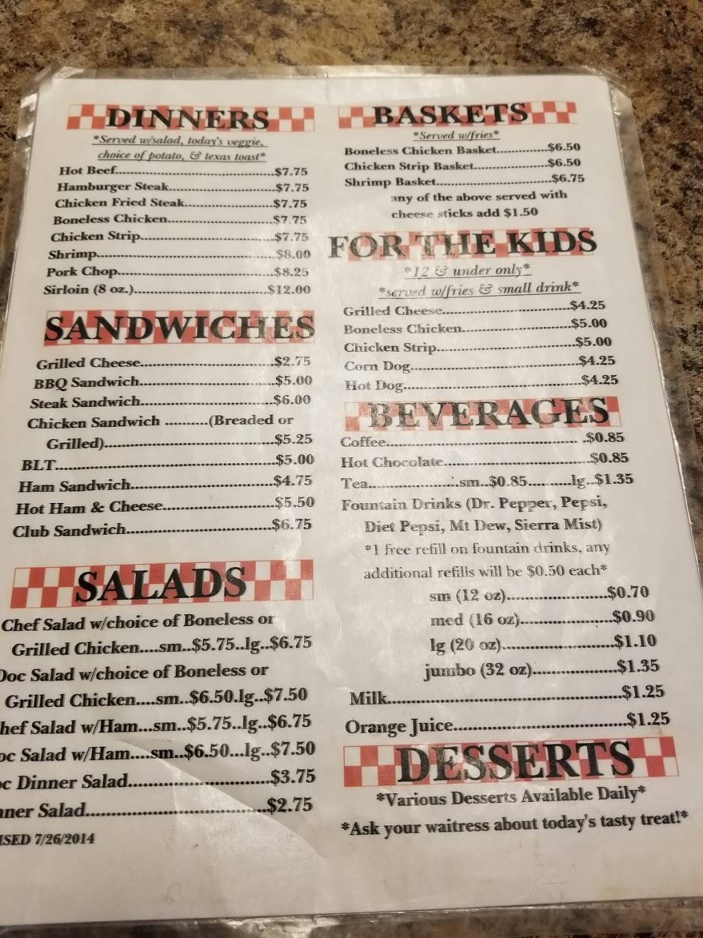 Family Diner | restaurant | 119 N Tinson Ave, Gracemont, OK 73042, USA | 4059662278 OR +1 405-966-2278