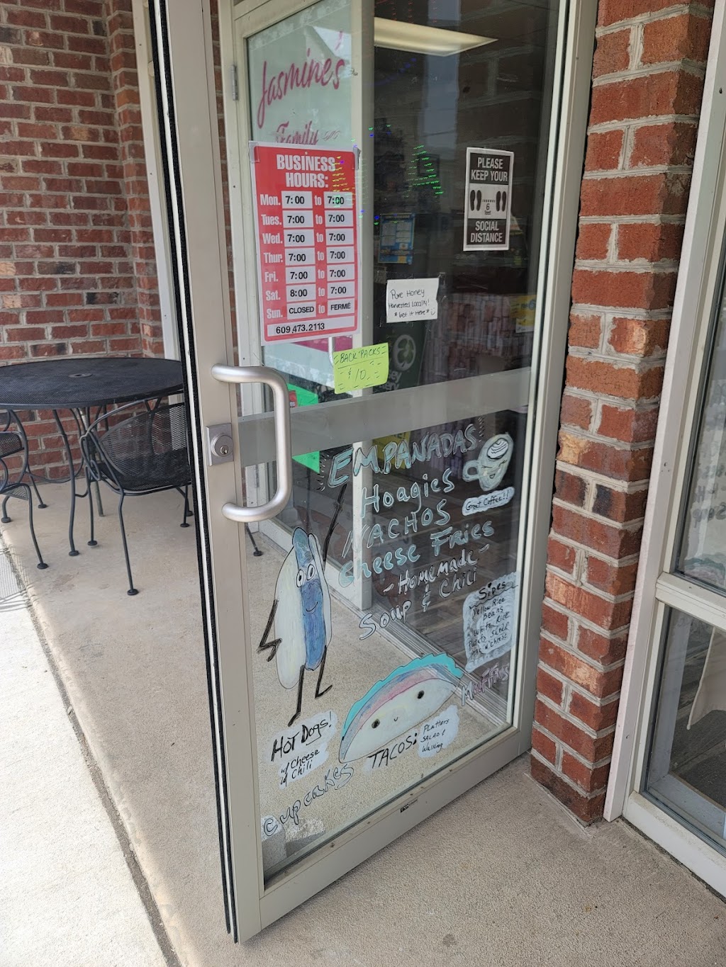 Jasmines Family Convenience Store | restaurant | 1301 Hornberger Ave, Roebling, NJ 08554, USA | 6094732113 OR +1 609-473-2113