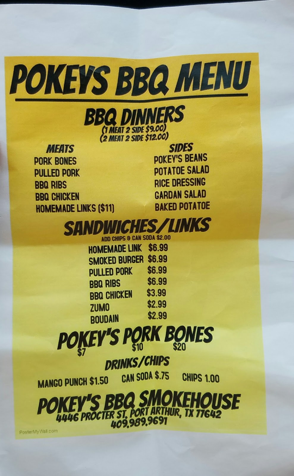 Porkys BBQ Smokehouse | restaurant | 4446 Procter St, Port Arthur, TX 77642, USA | 4099899691 OR +1 409-989-9691