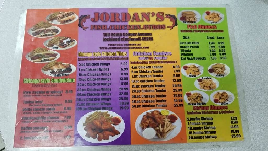 Jordans Fish.Chicken.Gyros | restaurant | 100 S Cooper Ave, Lockland, OH 45215, USA | 5133766223 OR +1 513-376-6223