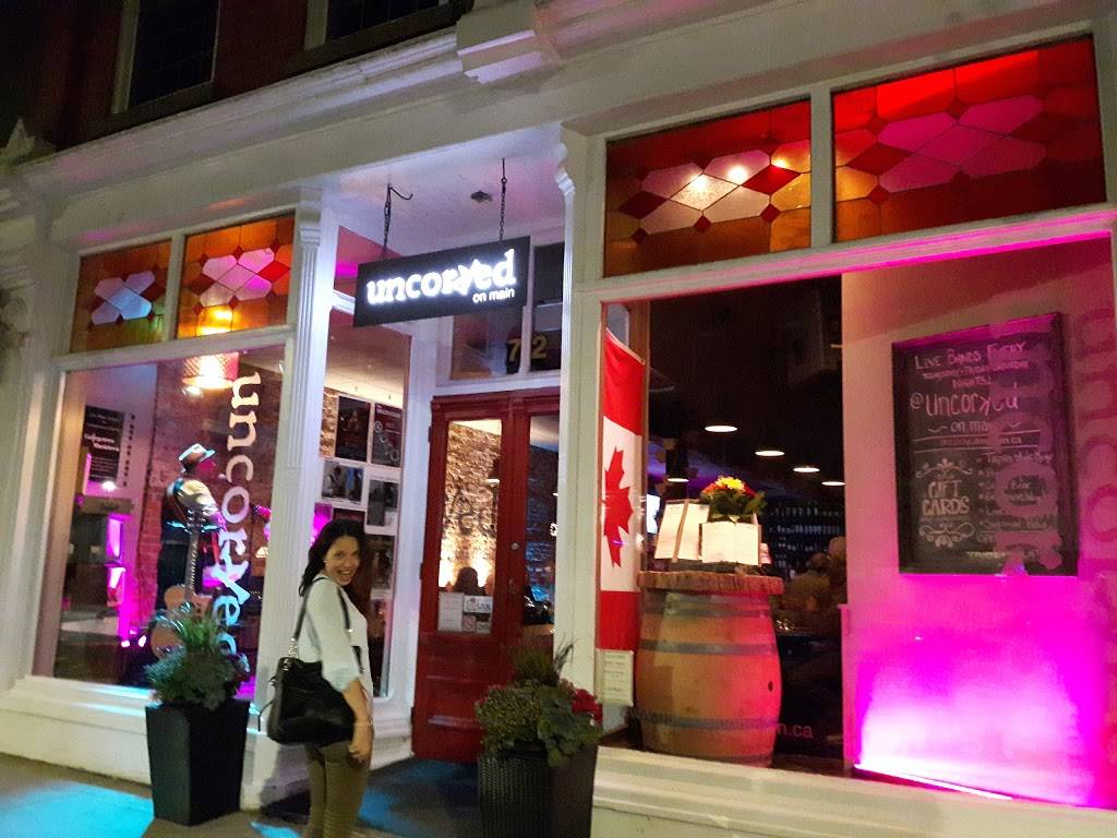 Uncorked on Main | restaurant | 72 Main St S, Georgetown, ON L7G 3G3, Canada | 2898916200 OR +1 289-891-6200