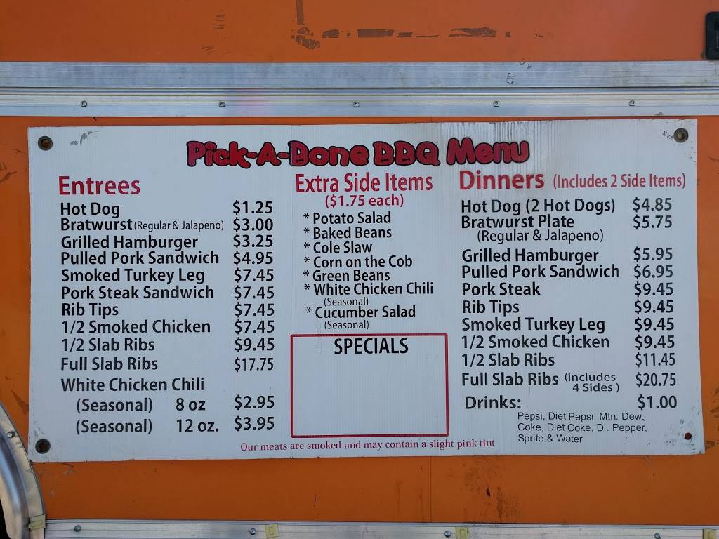 Pick-a-Bone BBq | restaurant | 104 Schneider Dr, Fenton, MO 63026, USA | 3147247631 OR +1 314-724-7631