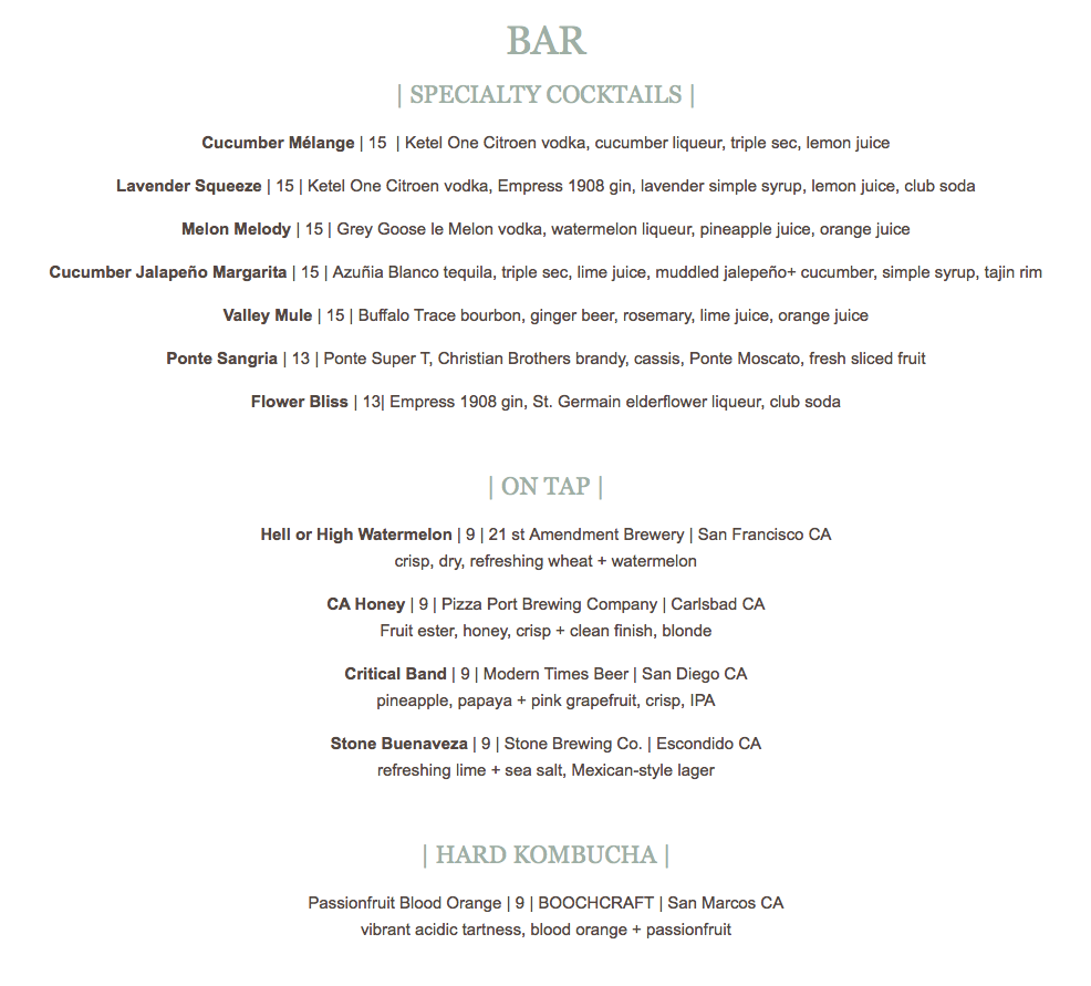 Poolside Bar & Café at Ponte Vineyard Inn | restaurant | 35001 Rancho California Rd, Temecula, CA 92591, USA | 9515876688 OR +1 951-587-6688