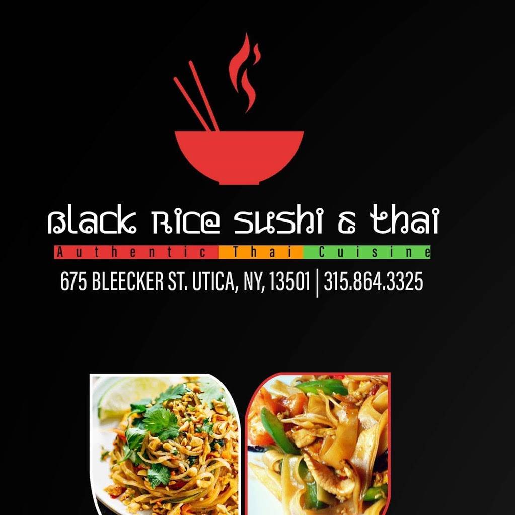 Black Rice Sushi & Thai Cuisine (Halal) | restaurant | 675 Bleecker St, Utica, NY 13501, USA | 3158643325 OR +1 315-864-3325