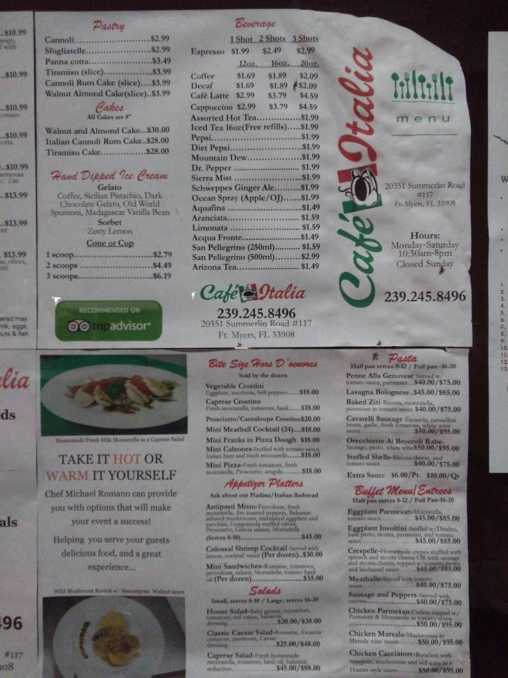 Italian Bistro | restaurant | 20291 Summerlin Rd, Fort Myers, FL 33908, USA | 2392458496 OR +1 239-245-8496