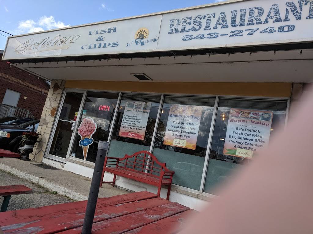 Golden Fish & Chips | restaurant | 684 St David St N, Fergus, ON N1M 2K8, Canada | 5198432740 OR +1 519-843-2740