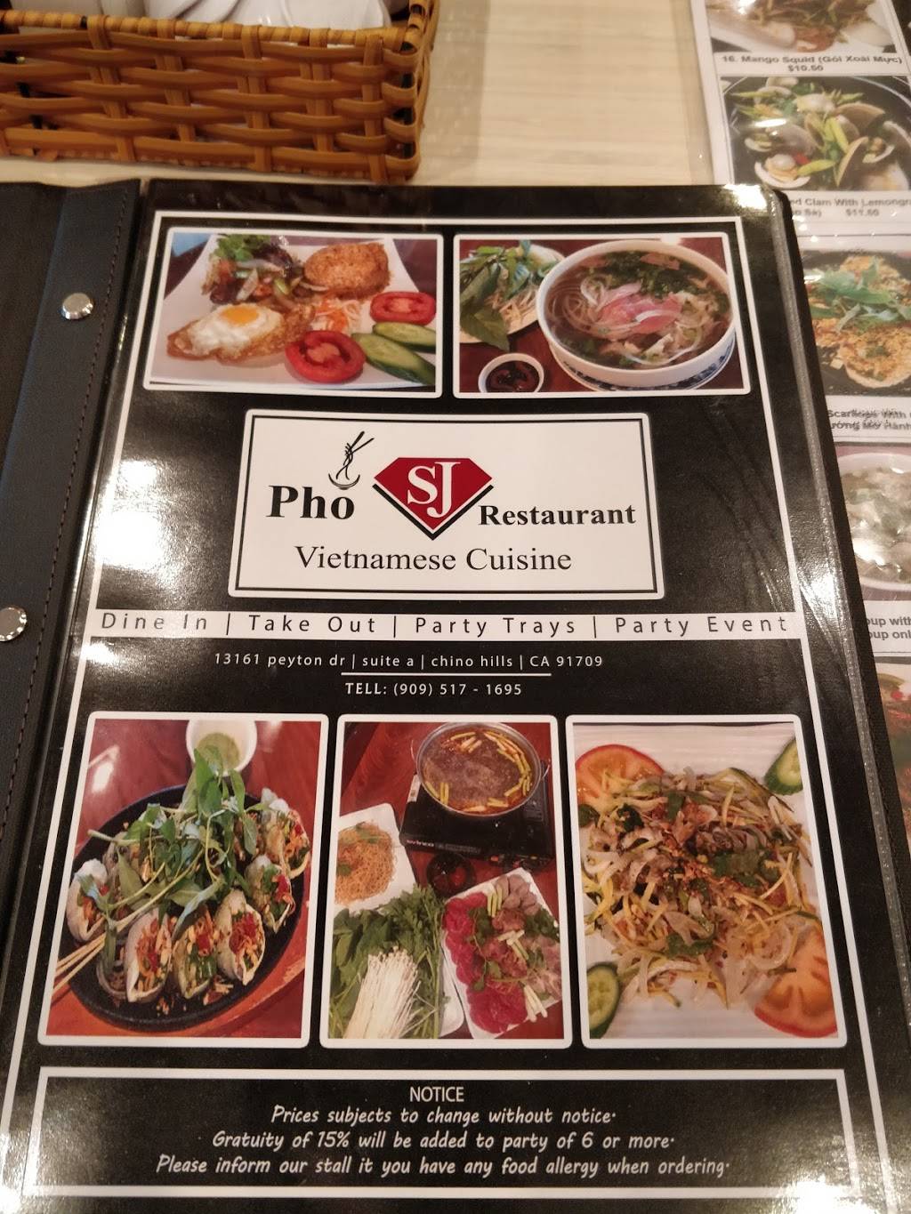 Pho SJ Restaurant | restaurant | 13161 Peyton Dr, Chino Hills, CA 91709, USA | 9095171695 OR +1 909-517-1695