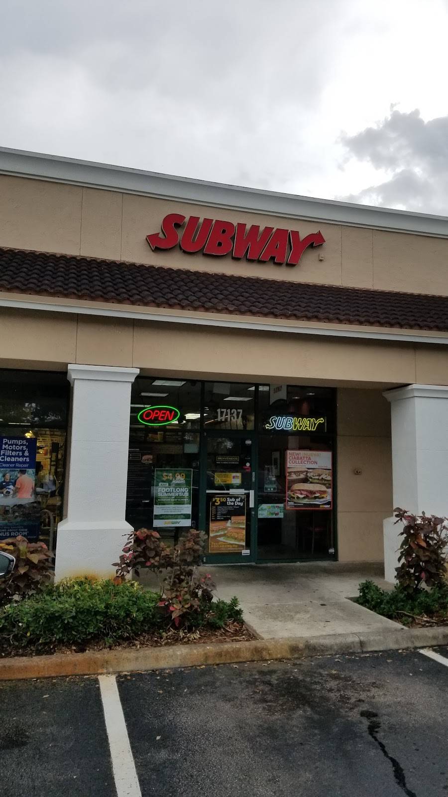 Subway | restaurant | 17137 Miramar Pkwy, Miramar, FL 33027, USA | 9544503443 OR +1 954-450-3443