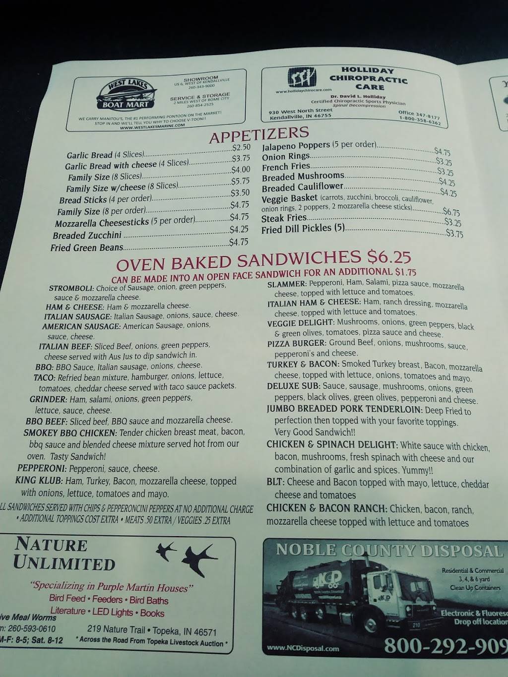 Pepperonis Pizza | restaurant | 145 Front St, Rome City, IN 46784, USA | 2608542662 OR +1 260-854-2662