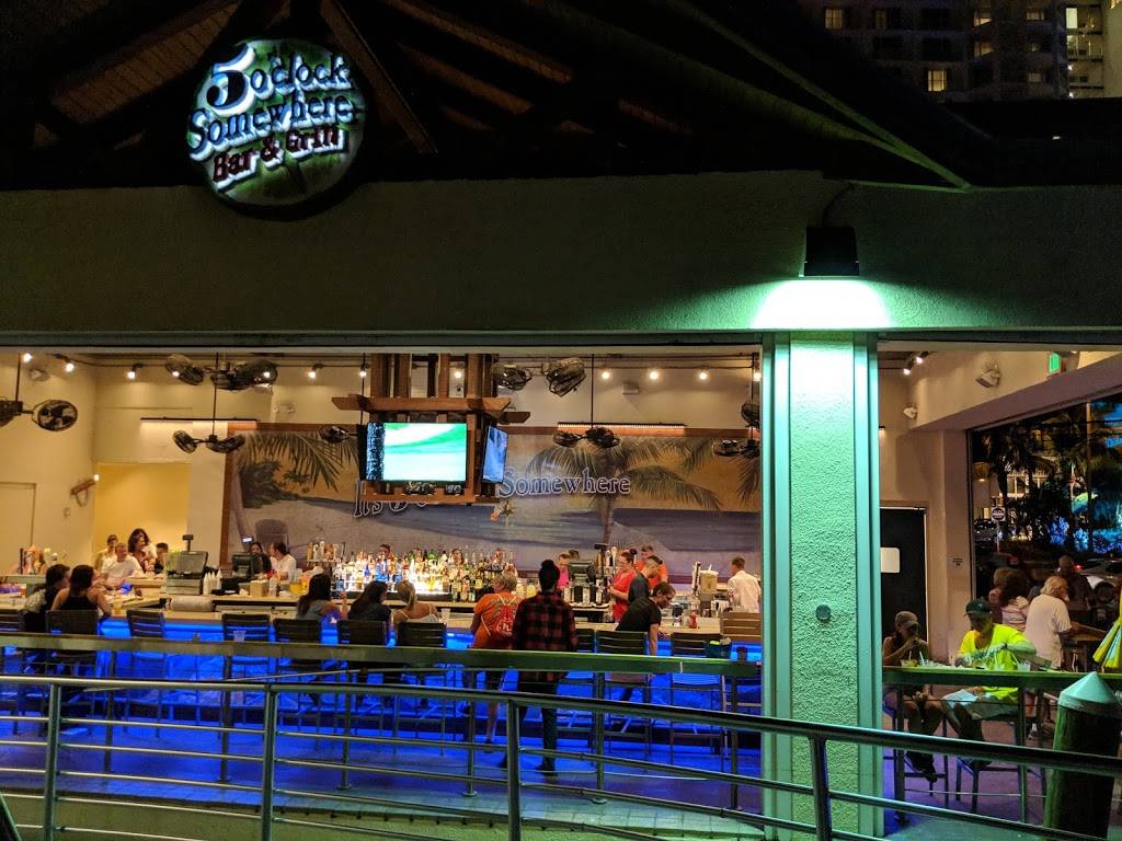 5 oClock Somewhere Bar and Grill | restaurant | 1112 N Ocean Dr, Hollywood, FL 33019, USA | 9548744474 OR +1 954-874-4474