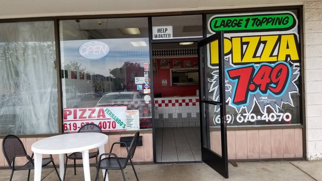 Fernandos Pizza | restaurant | 2778 Sweetwater Springs Blvd, Spring Valley, CA 91977, USA | 6196704070 OR +1 619-670-4070