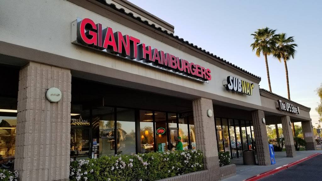 Giant Hamburgers | restaurant | Lindsay Marketplace, 2753 E Broadway Rd, Mesa, AZ 85204, USA | 4807336542 OR +1 480-733-6542