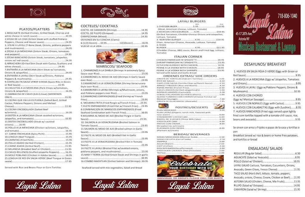 Layali Latina | restaurant | 45-17 28th Ave, Queens, NY 11103, USA | 7188061040 OR +1 718-806-1040