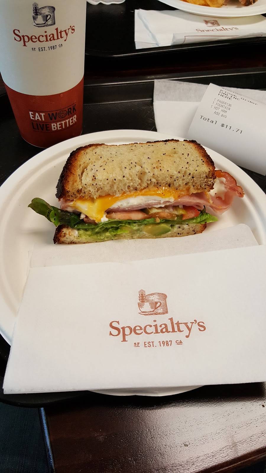 Specialtys Café & Bakery | cafe | 690 N McCarthy Blvd, Milpitas, CA 95035, USA | 8775022837 OR +1 877-502-2837