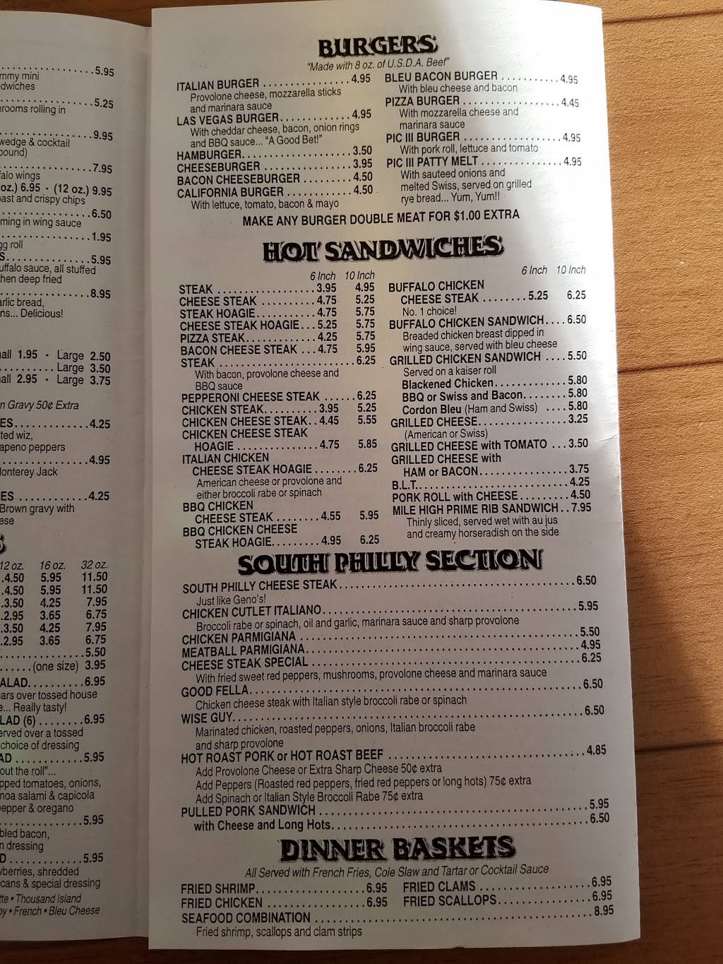 Donnie Russells Pic III | restaurant | 689 Stokes Rd, Medford, NJ 08055, USA | 6099537900 OR +1 609-953-7900