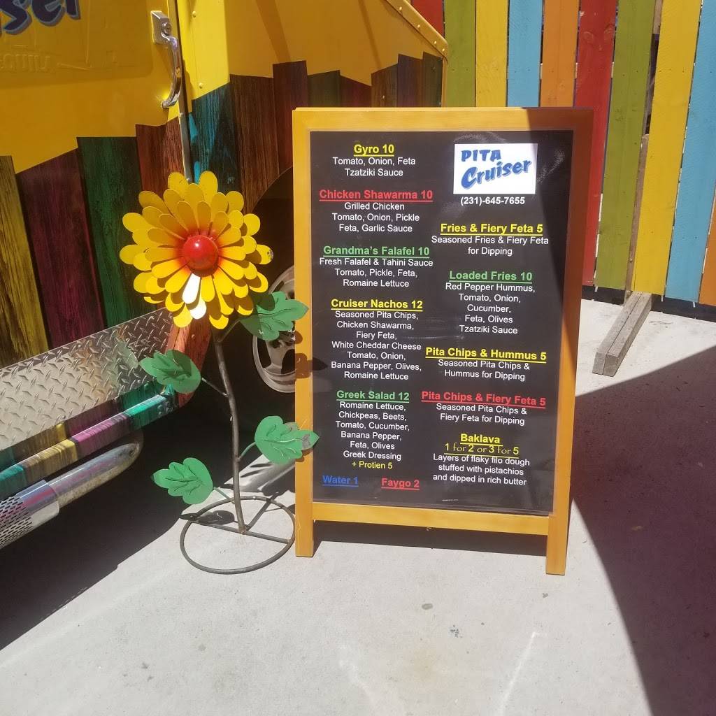 Pita Cruiser Food Truck | restaurant | 101 Van Pelt Pl, Charlevoix, MI 49720, USA | 2316457655 OR +1 231-645-7655