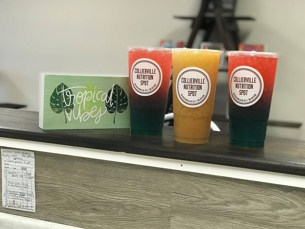 Collierville Nutrition Spot | restaurant | 364 New Byhalia Rd Suite 3, Collierville, TN 38017, USA | 9012218738 OR +1 901-221-8738