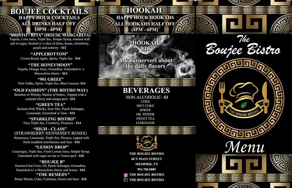 Boujee Bistro | restaurant | 60 N Main St, Memphis, TN 38103, USA | 9017088889 OR +1 901-708-8889