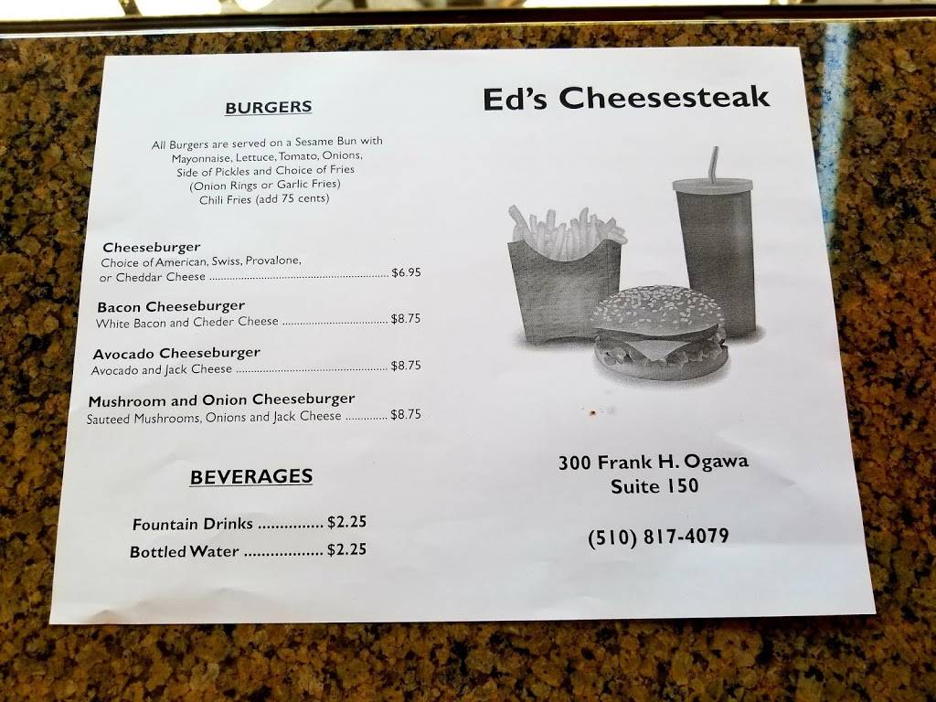 Eds Cheesesteak | restaurant | 300 Frank H Ogawa Plaza #150, Oakland, CA 94612, USA | 5108174079 OR +1 510-817-4079