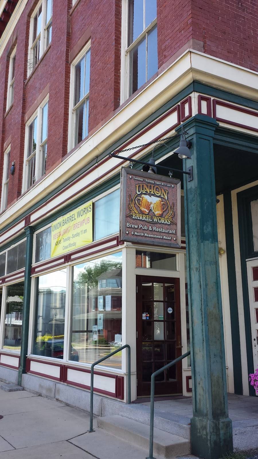 Union Barrel Works | restaurant | 6 N Reamstown Rd, Reamstown, PA 17567, USA | 7173357837 OR +1 717-335-7837