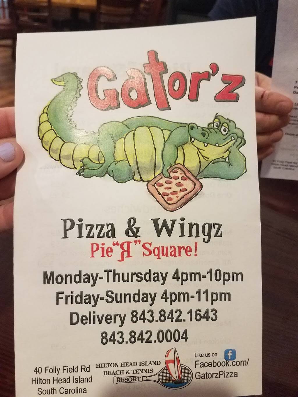 Gators Pizza & Wings | restaurant | 40 Folly Field Rd, Hilton Head Island, SC 29928, USA | 8438420004 OR +1 843-842-0004
