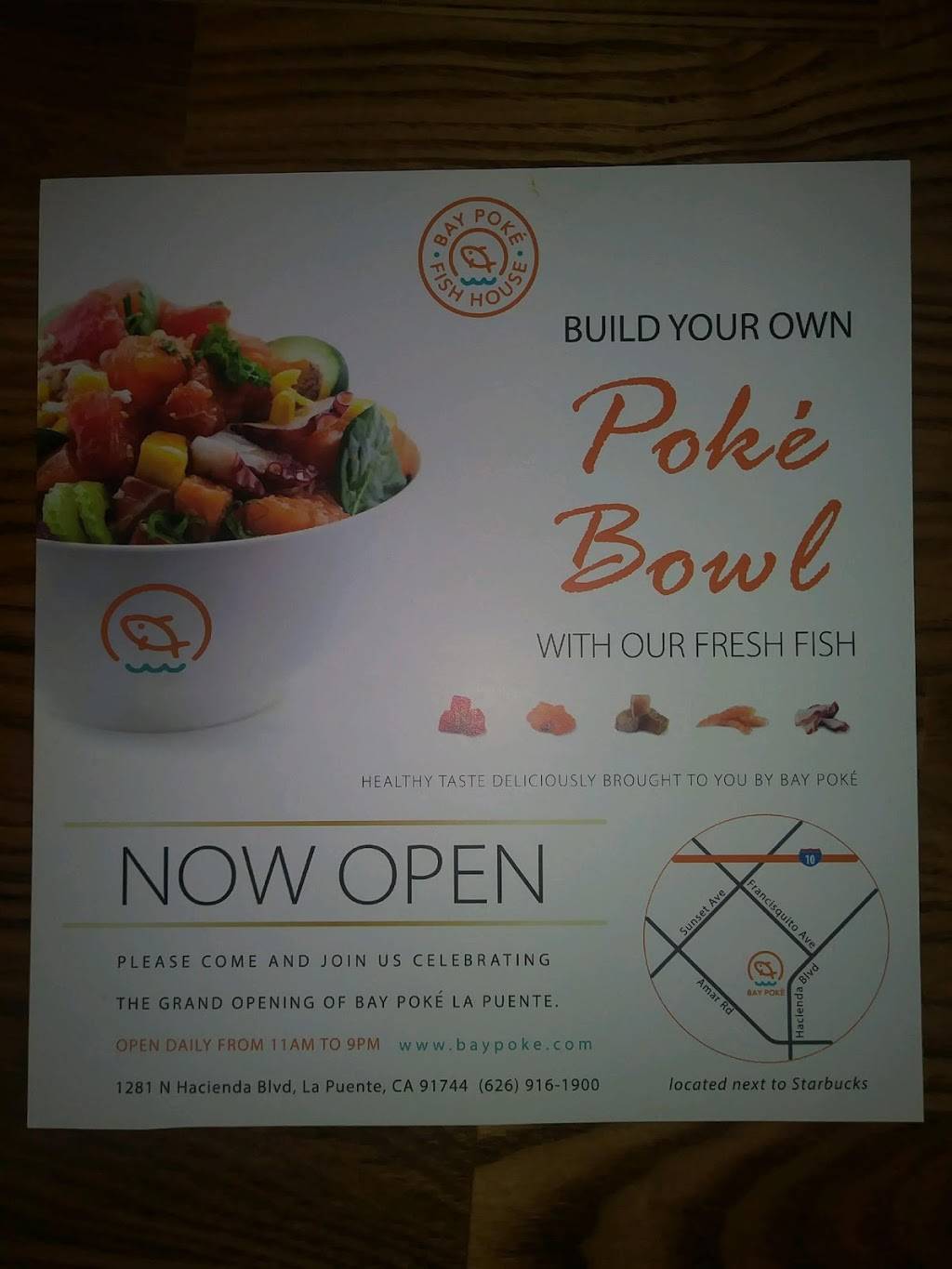 Bay Poke La Puente | restaurant | 1281 N Hacienda Blvd, La Puente, CA 91744, USA | 6269161900 OR +1 626-916-1900