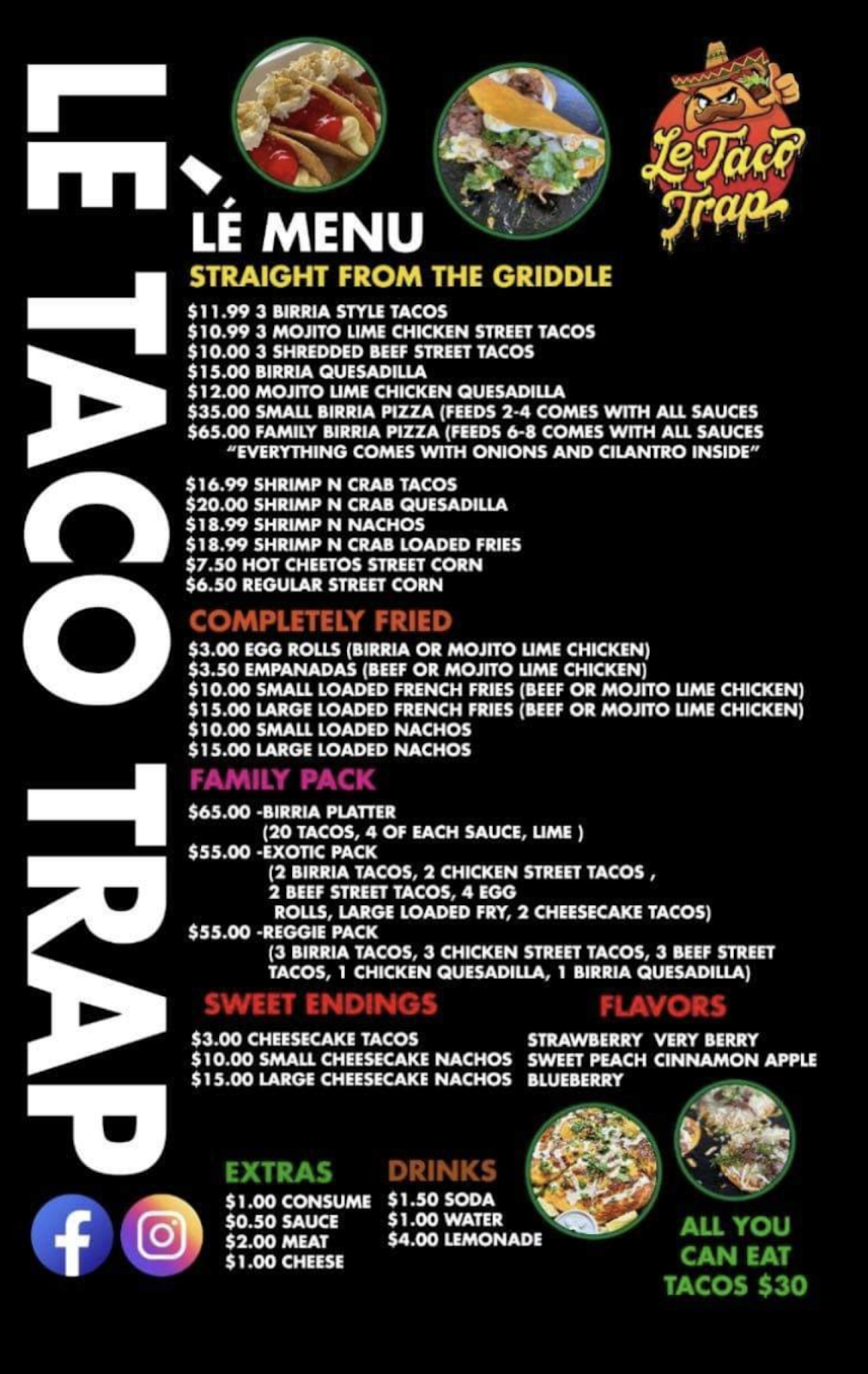 Le Taco Trap | restaurant | 4286 Columbia St, Orlando, FL 32811, USA | 4077352213 OR +1 407-735-2213