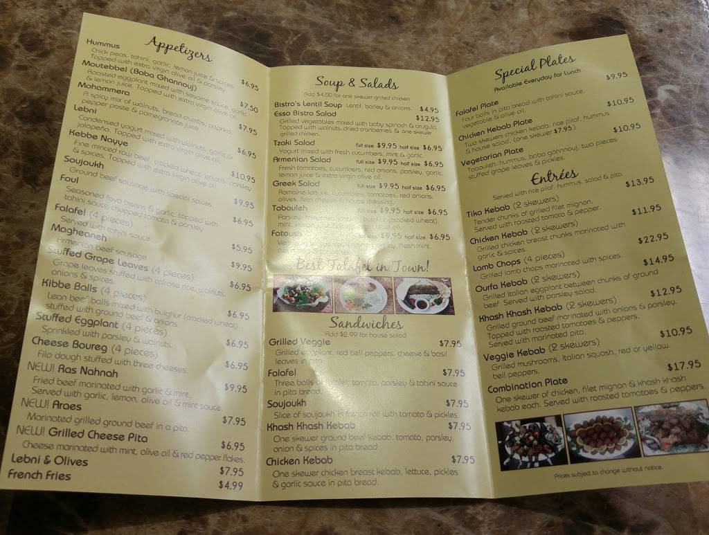 Esso Mediterranean Bistro | restaurant | 17933 Ventura Blvd, Encino, CA 91316, USA | 8185146201 OR +1 818-514-6201