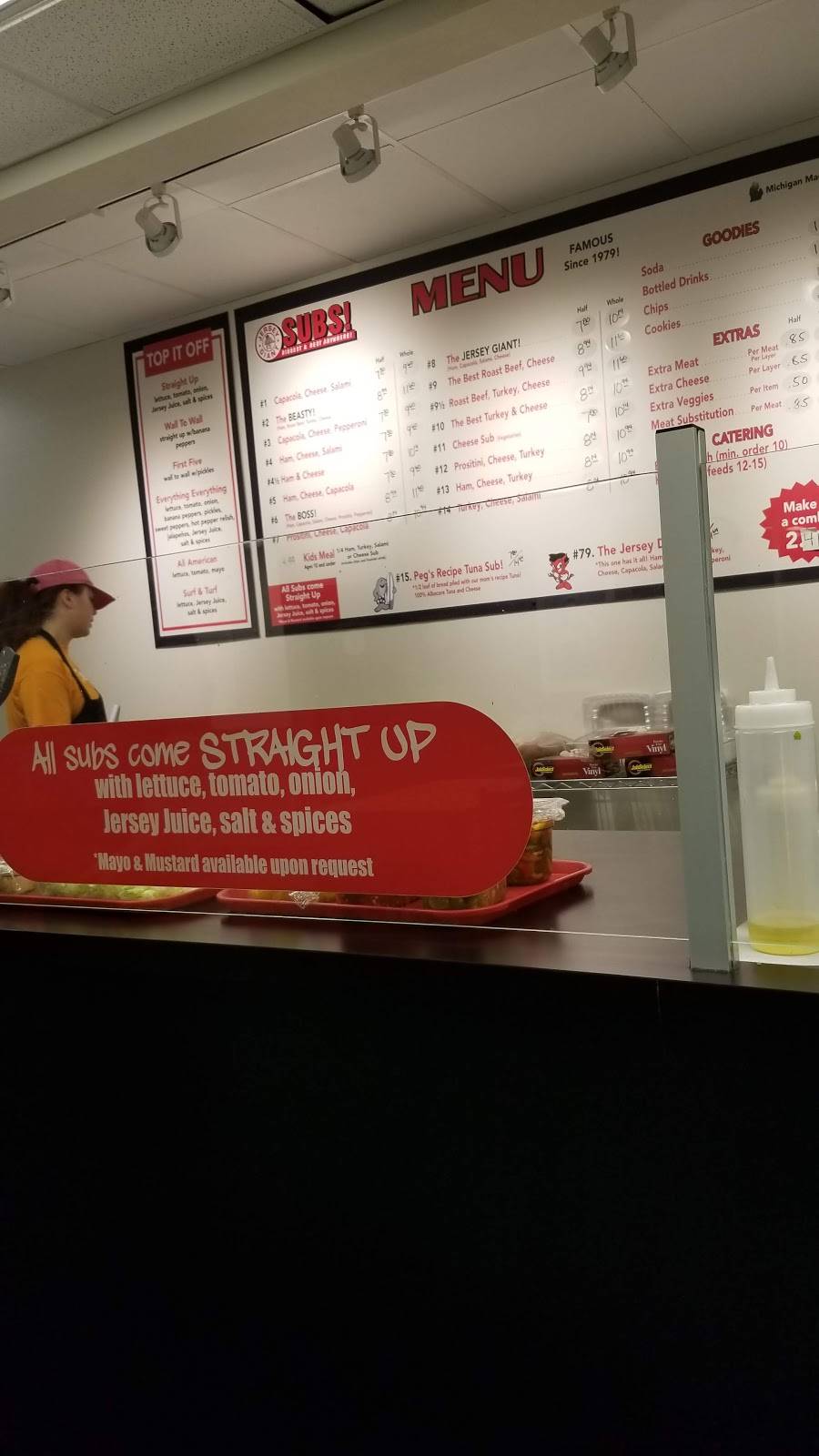 Jersey Giant SUBS! | restaurant | 1791 W Columbia Ave, Battle Creek, MI 49015, USA | 2692243006 OR +1 269-224-3006