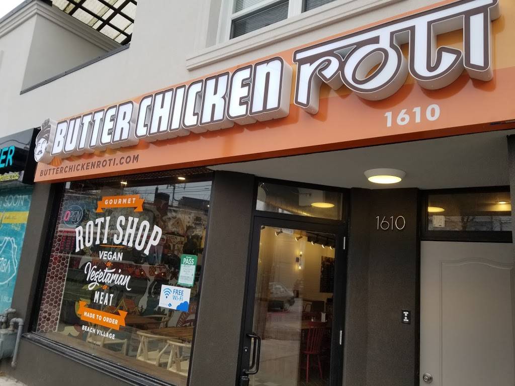 Butter Chicken Roti | restaurant | 1610 Queen St E, Toronto, ON M4L 1G2, Canada | 6473497684 OR +1 647-349-7684