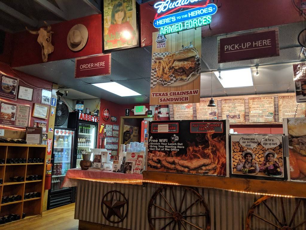 Abbeys Real Texas BBQ | restaurant | 6904 Miramar Rd #211, San Diego, CA 92121, USA | 8585662333 OR +1 858-566-2333