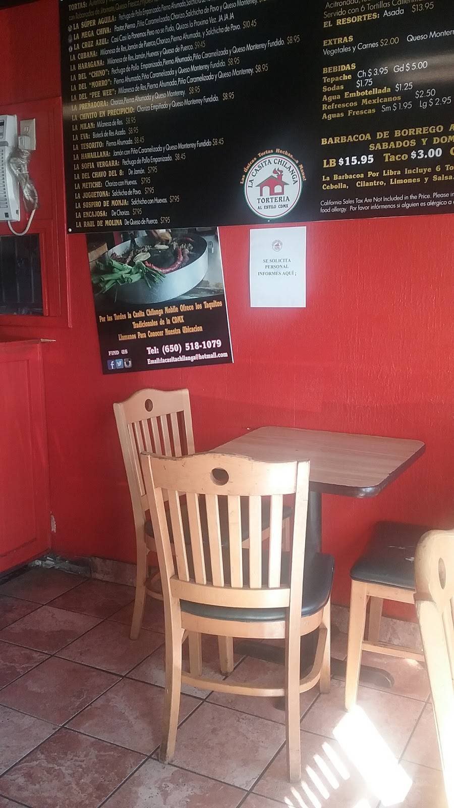 La Casita Chilanga | restaurant | 2928 Middlefield Rd, Redwood City, CA 94063, USA | 6505680351 OR +1 650-568-0351