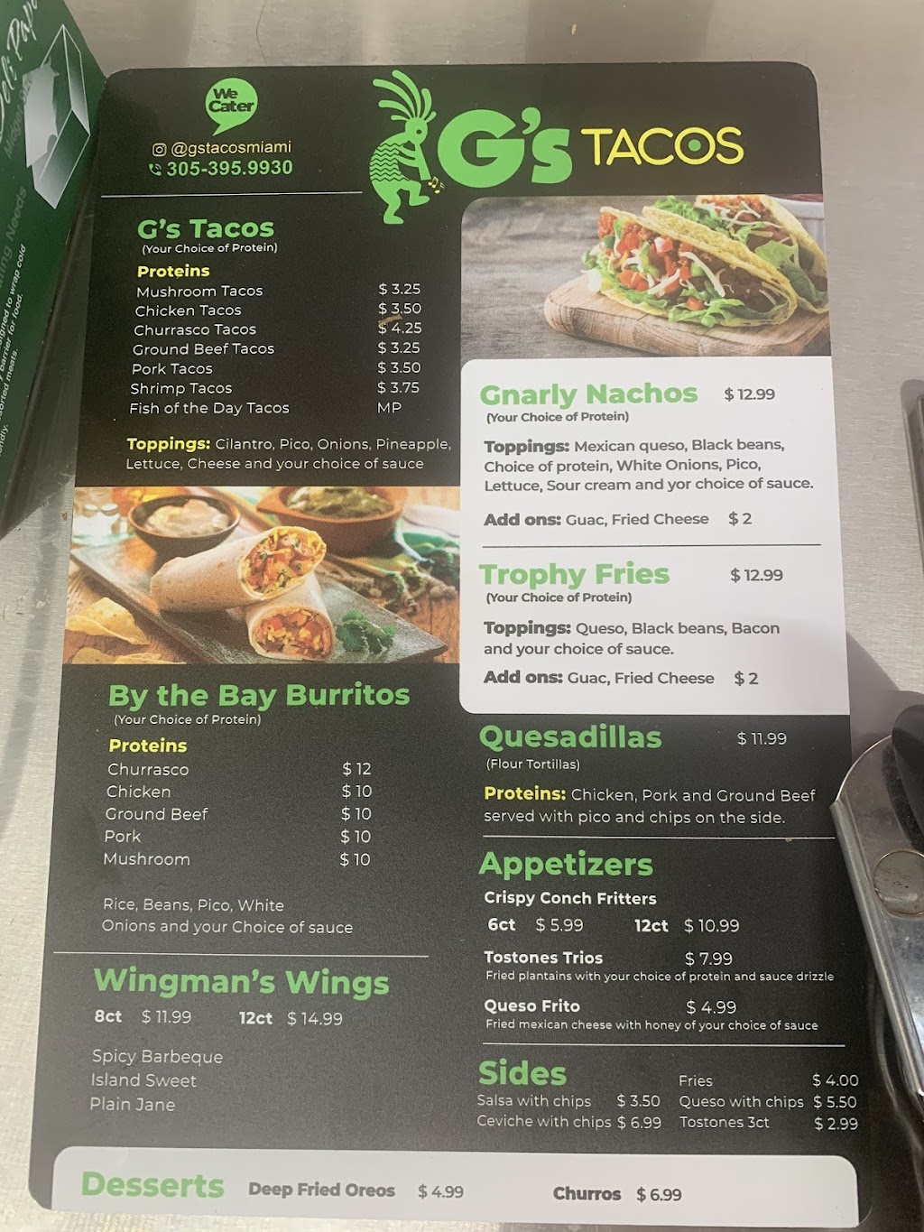 Gs tacos | restaurant | 104080 Overseas Hwy, Key Largo, FL 33037, USA | 3053959930 OR +1 305-395-9930