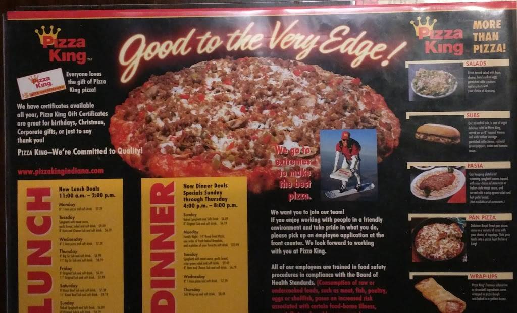 Pizza King | restaurant | 102 S Main St, Summitville, IN 46070, USA | 7655362444 OR +1 765-536-2444