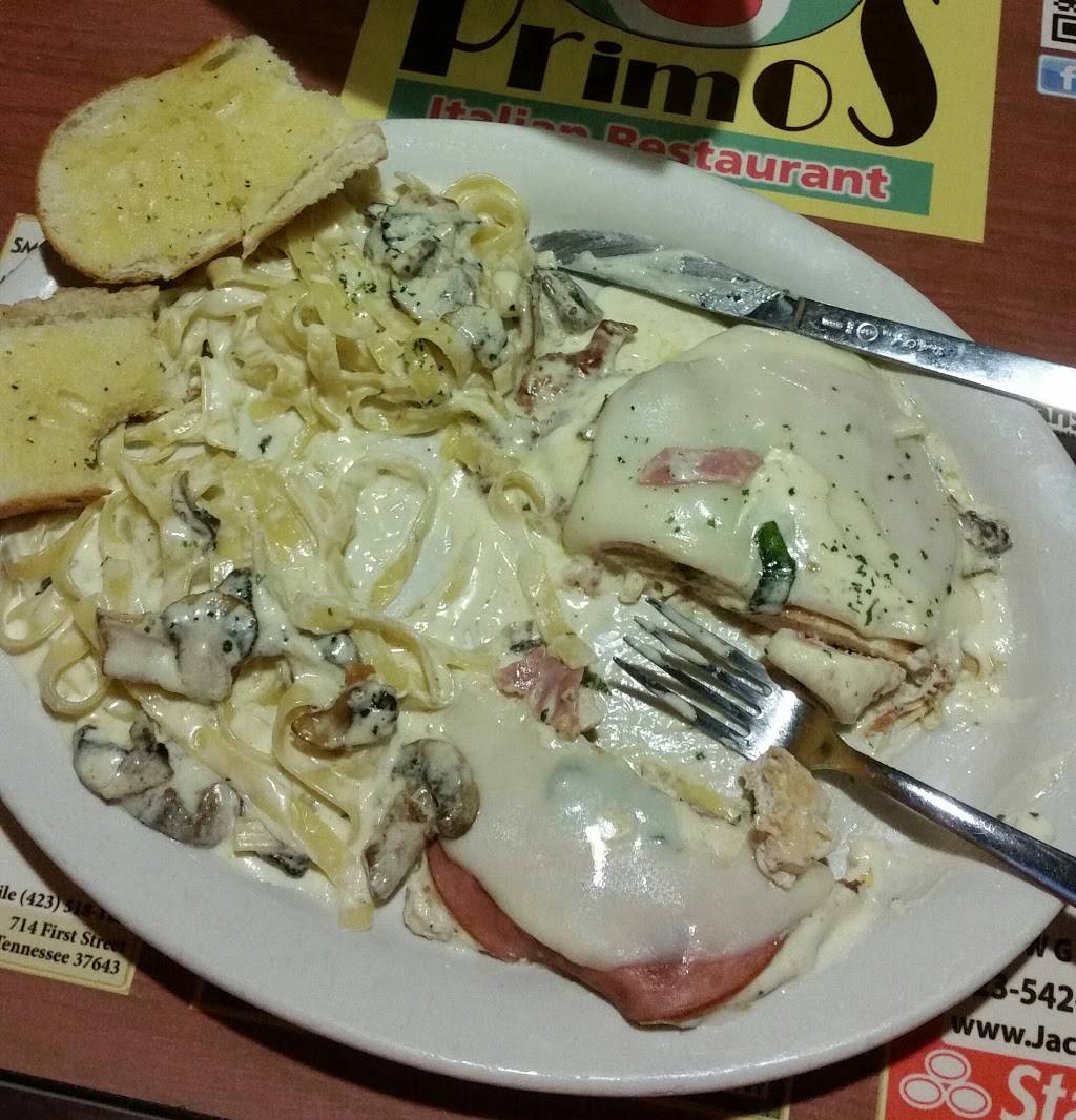 Primos Italian Restaurant | restaurant | 151 Hudson Dr, Elizabethton, TN 37643, USA | 4235438400 OR +1 423-543-8400