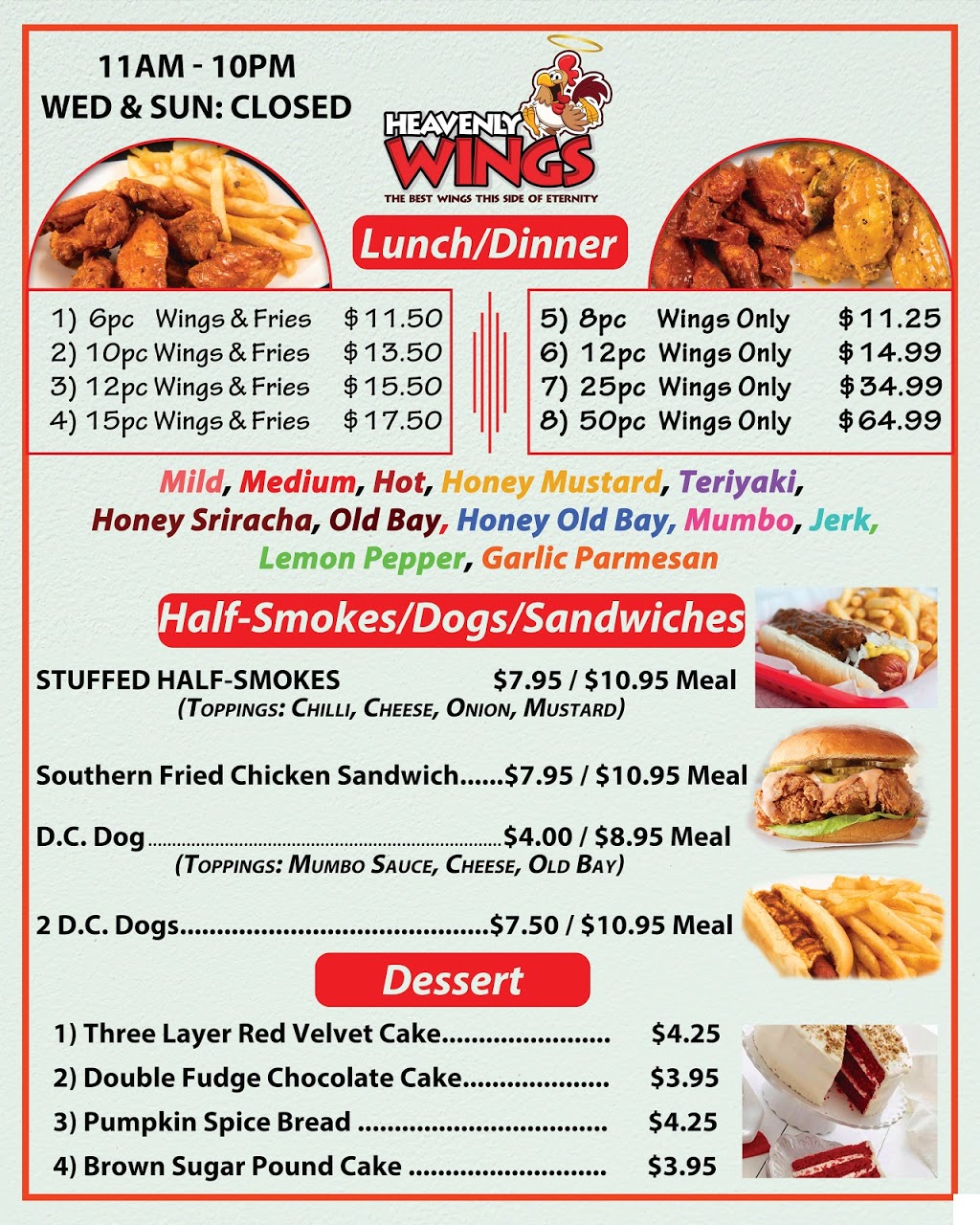 Heavenly Wings | restaurant | 161 Defense Hwy, Annapolis, MD 21401, USA | 3012738986 OR +1 301-273-8986