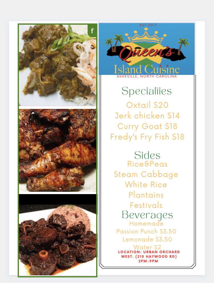 Queens island cuisine | restaurant | 201 Haywood Rd, Asheville, NC 28806, USA | 8284120960 OR +1 828-412-0960
