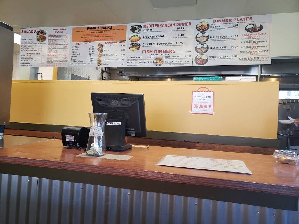 Santorinis BBQ Grill | restaurant | 5010 W Olive Ave, Glendale, AZ 85302, USA | 6238470522 OR +1 623-847-0522