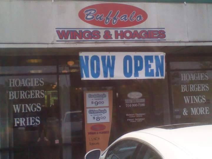Buffalo Wings & Hoagies | restaurant | 7705 S Tryon St # D, Charlotte, NC 28217, USA | 7049007186 OR +1 704-900-7186