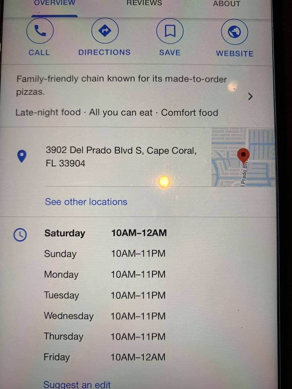 Pizza Hut | meal takeaway | 821 Cape Coral Pkwy W Suite 1, Cape Coral, FL 33914, USA | 2395426422 OR +1 239-542-6422