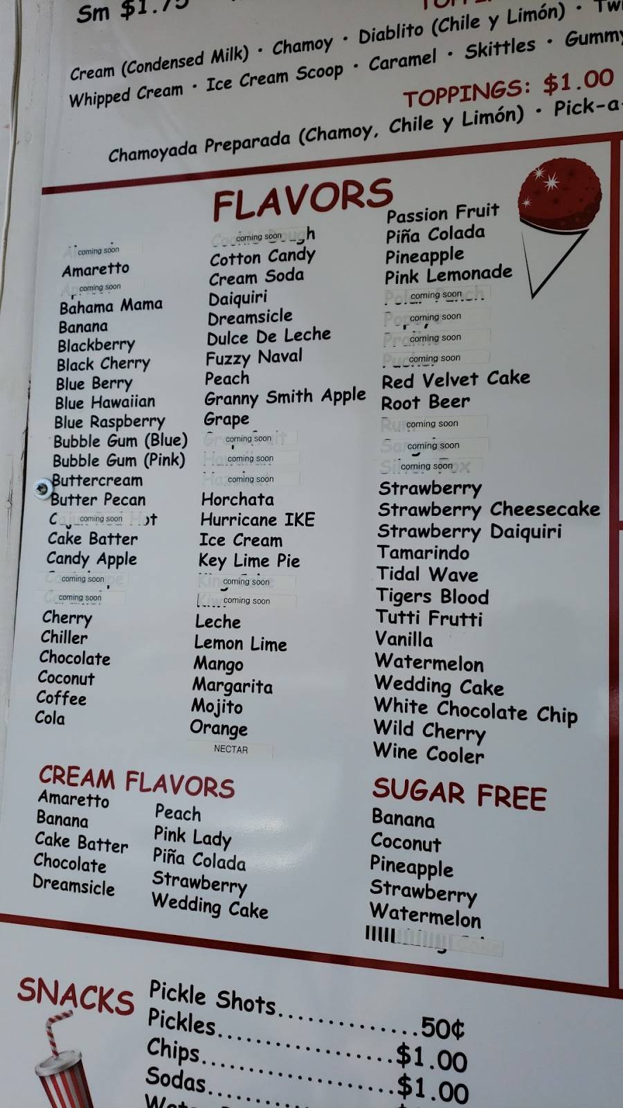 Chuco Cones | restaurant | 6740 Doniphan Dr, Canutillo, TX 79835, USA | 2814502219 OR +1 281-450-2219