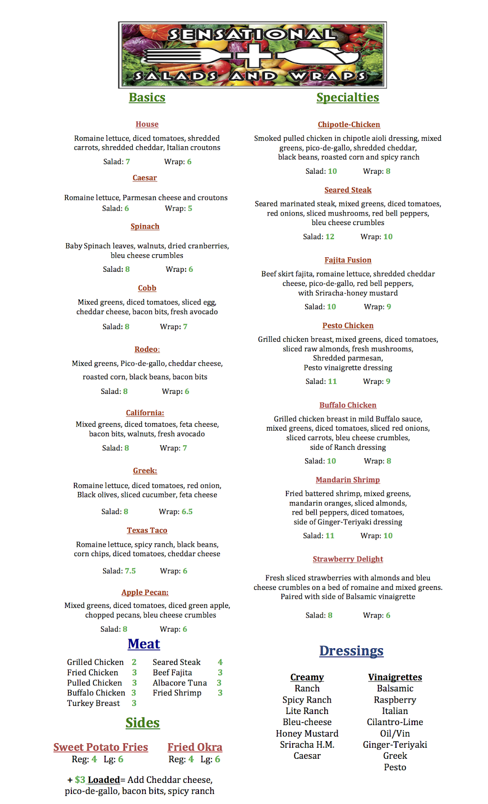 Sensational Salads and Wraps | restaurant | 25900 N, US-281, San Antonio, TX 78258, USA | 2108571223 OR +1 210-857-1223