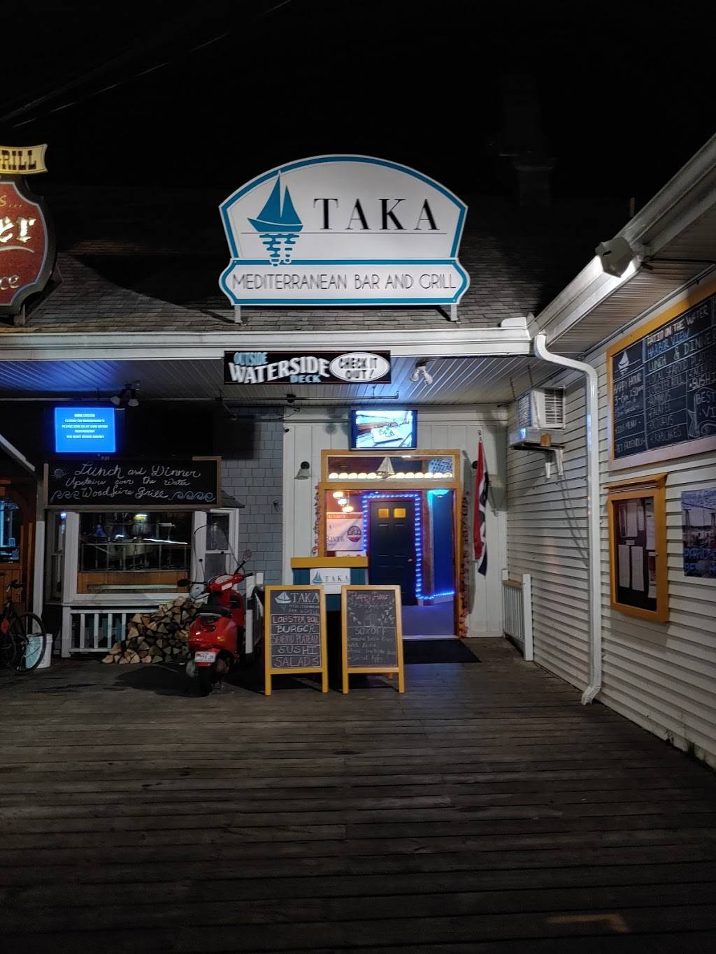 Taka Mediterranean Bar and Grill | restaurant | 16b Wharf St, Boothbay Harbor, ME 04538, USA | 2073156545 OR +1 207-315-6545