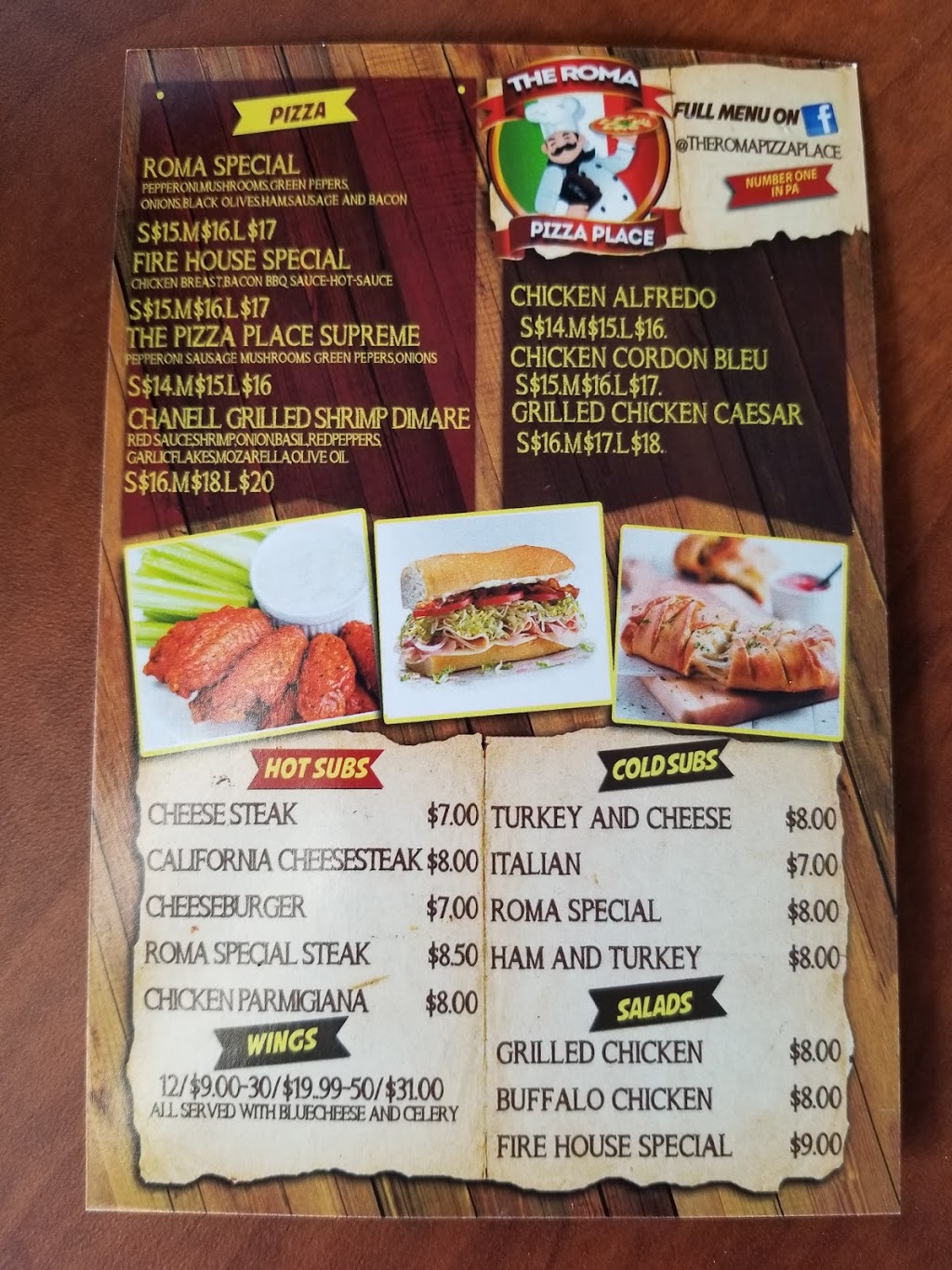 THE ROMA PIZZA PLACE | restaurant | 282 2nd St #3, Highspire, PA 17034, USA | 7179394706 OR +1 717-939-4706