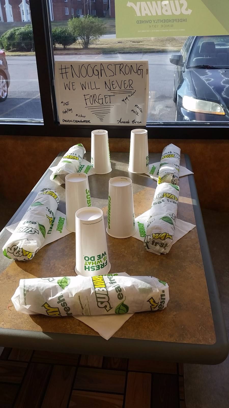 Subway Restaurants | restaurant | 7026 E Brainerd Rd, Chattanooga, TN 37421, USA | 4234996303 OR +1 423-499-6303