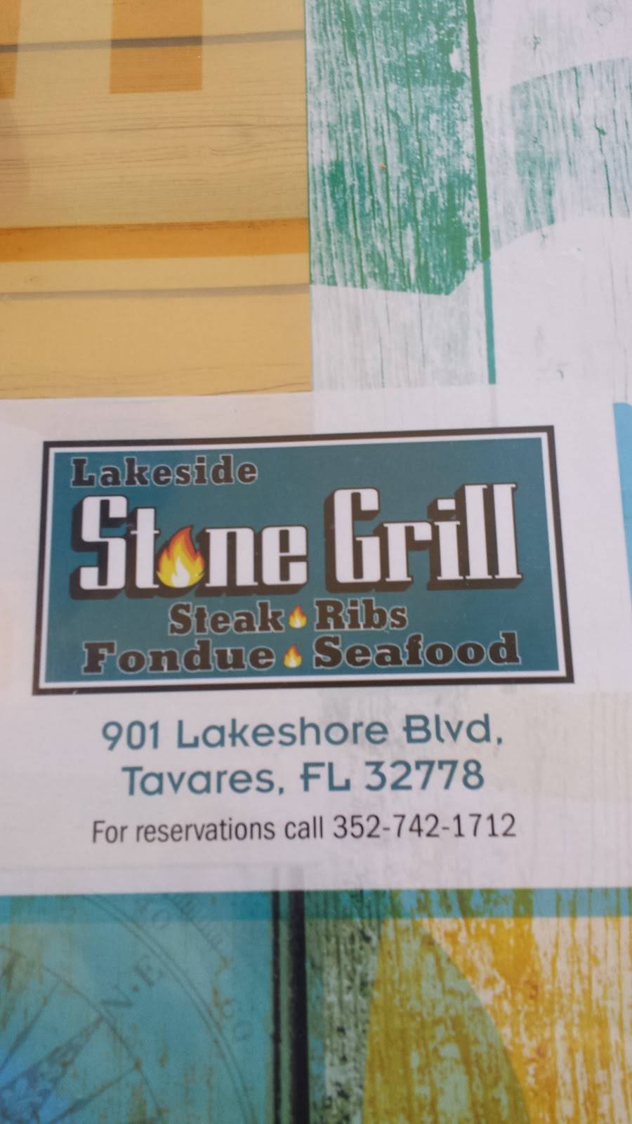 Lakeside Stone Grill | restaurant | 901 N Lakeshore Blvd, Tavares, FL 32778, USA | 3527421712 OR +1 352-742-1712