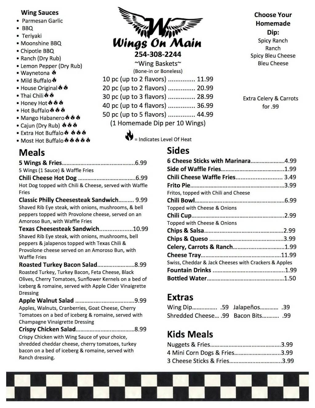 Wings on Main | restaurant | 409 S Main St, Salado, TX 76571, USA | 2543082244 OR +1 254-308-2244